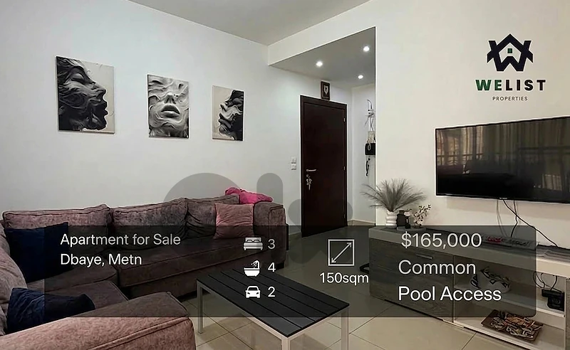 Apartment for sale in Dbayeh شقة للبيع في منطقة ضبية