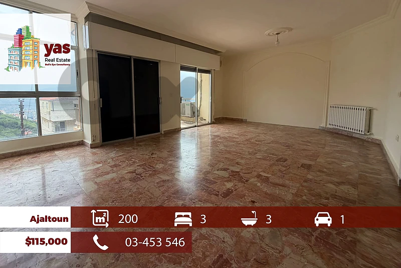 Ajaltoun 200m2 | Panoramic View | Quiet Street | Catch | EL