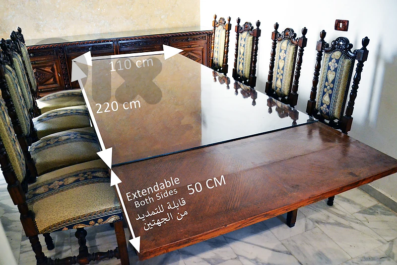 أوضة سفرة + بوفيه كبير | Full Dining Set + Large Buffet