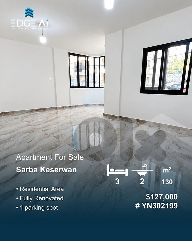 Apartment for Sale | Sarba Keserwan

Ref: #YN302199