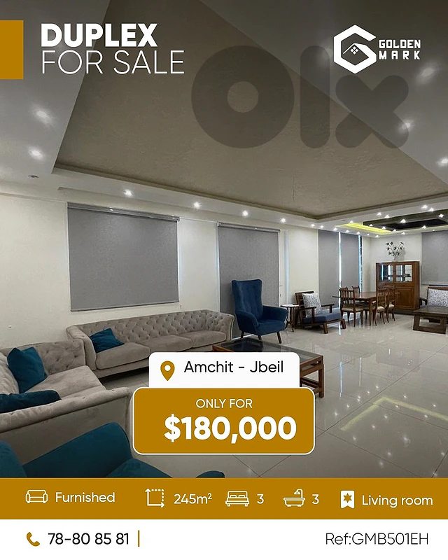 GMB501EH - Duplex  For Sale In Amchit - دوبلكس للبيع في عمشيت