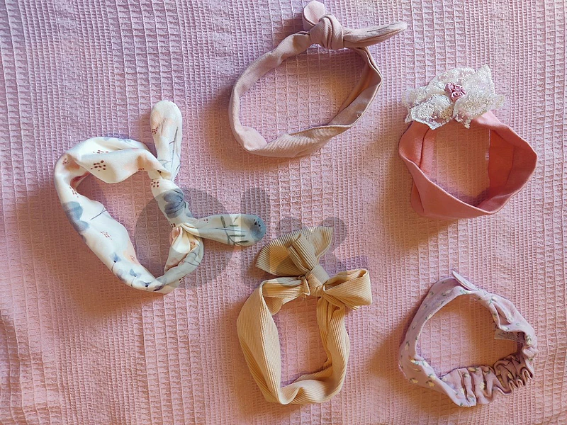Premium Baby Girl Headbands 0–2 Years | 5-Piece Handmade-Style Set