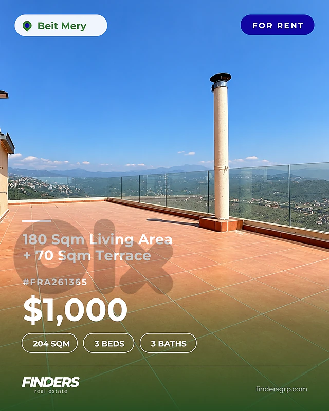 Apartment for rent in Beit Mery!شقة للإيجار في بيت مري!