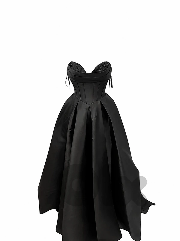 Black Corset Ball Gown / Wedding Guest Dress / Worn Once
