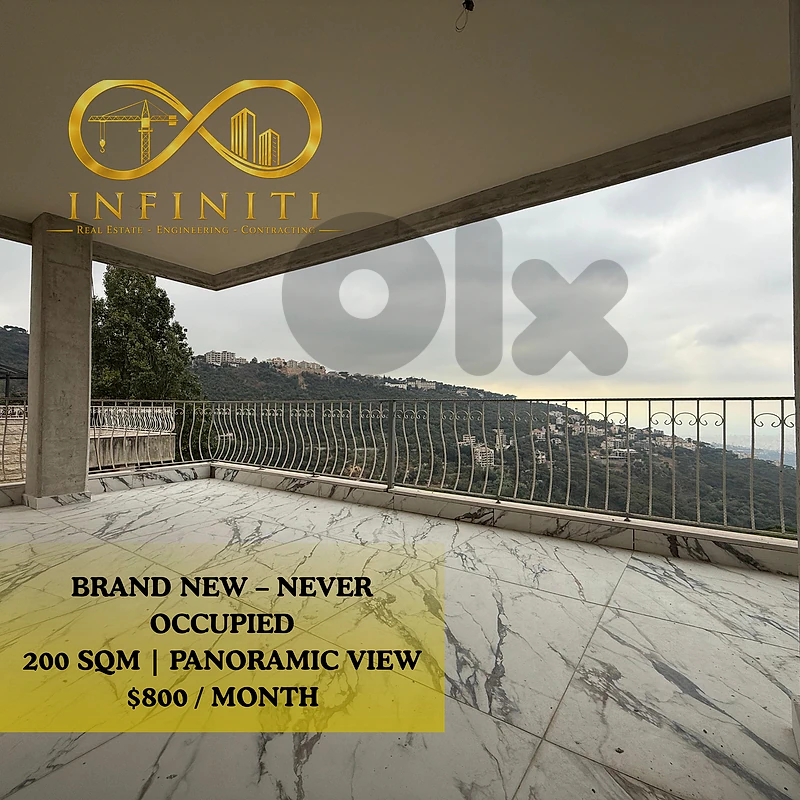 Brand New 200 SQM Apartment for Rent in Chouit, Baabda | $800