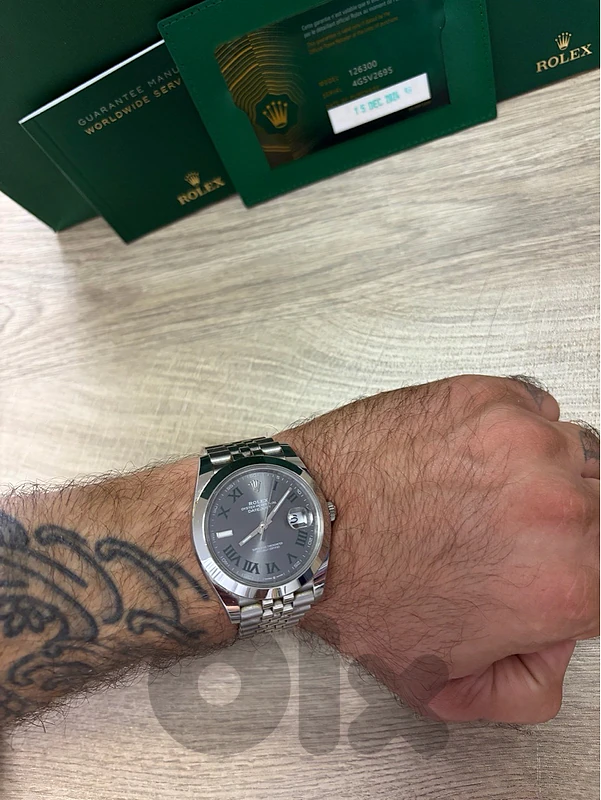 ROLEX DATEJUST 41 – Wimbledon/Roman Grey Dial – FULL SET – 2024