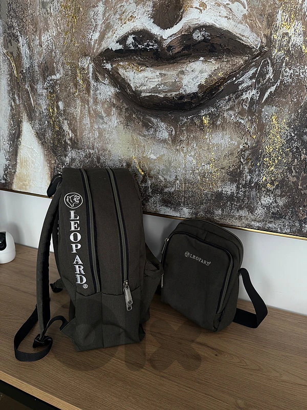 leorpard like new bag + lunch bag + pencil case