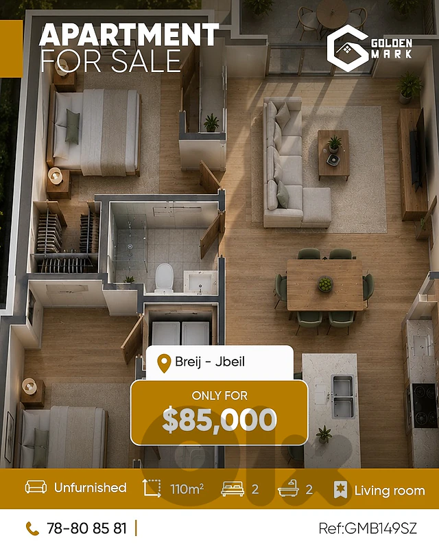 GMB149SZ Apartment For Sale In Breij - شقة للبيع في بريج