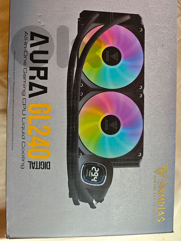 Gamdias Aura gl240 digital screen cpu liquid cooler