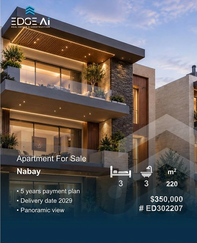 Apartment for Sale under construction| Nabay
Ref: #ED302207