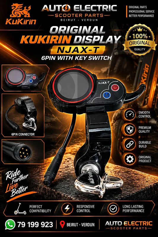 electric scooter orginal NJAX-T 6PIN WITH KEY DISPLAY