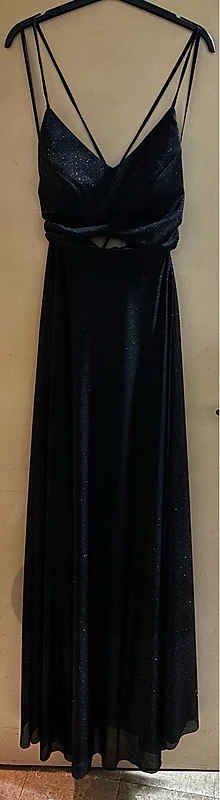 long black glitter dress/evening dress