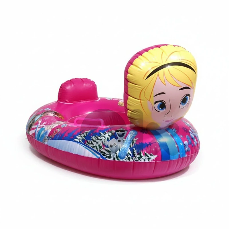 Princess Theme Inflatable Swim Boat – Kids Float with Headrest 26"x22"