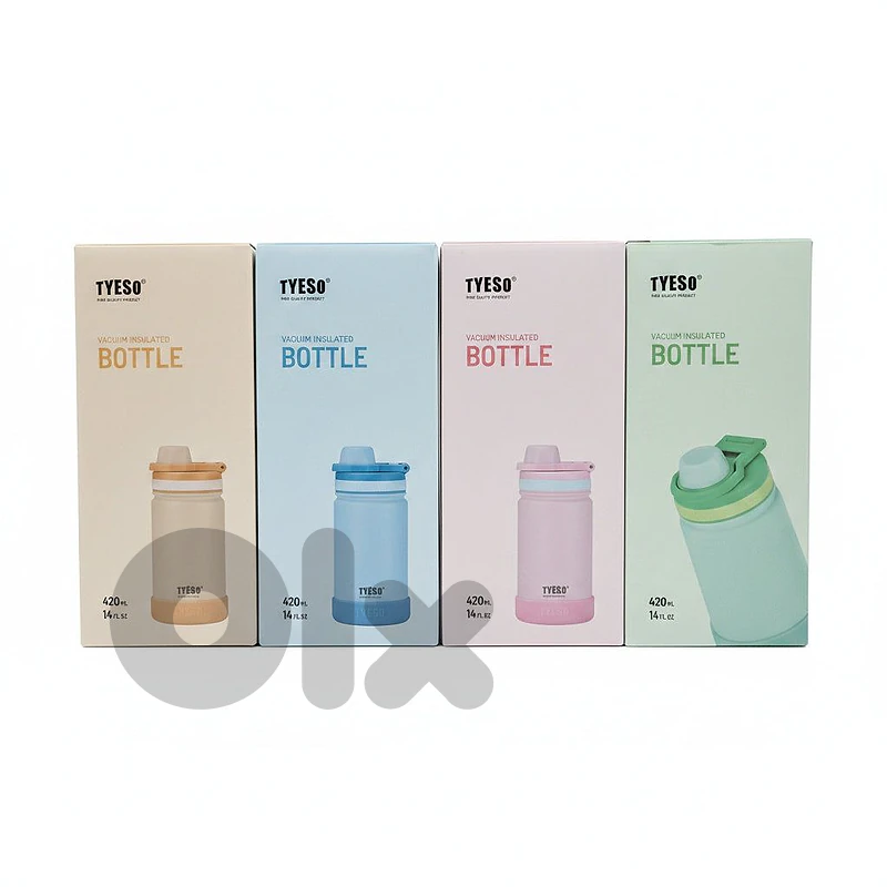 TYESO 420ml Vacuum Insulated Sports Bottle - Double-Wall Stainless