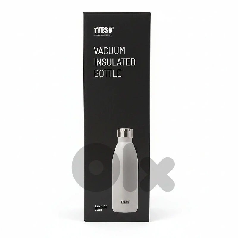 TYESO 750ml Vacuum Insulated Sports Water Bottle