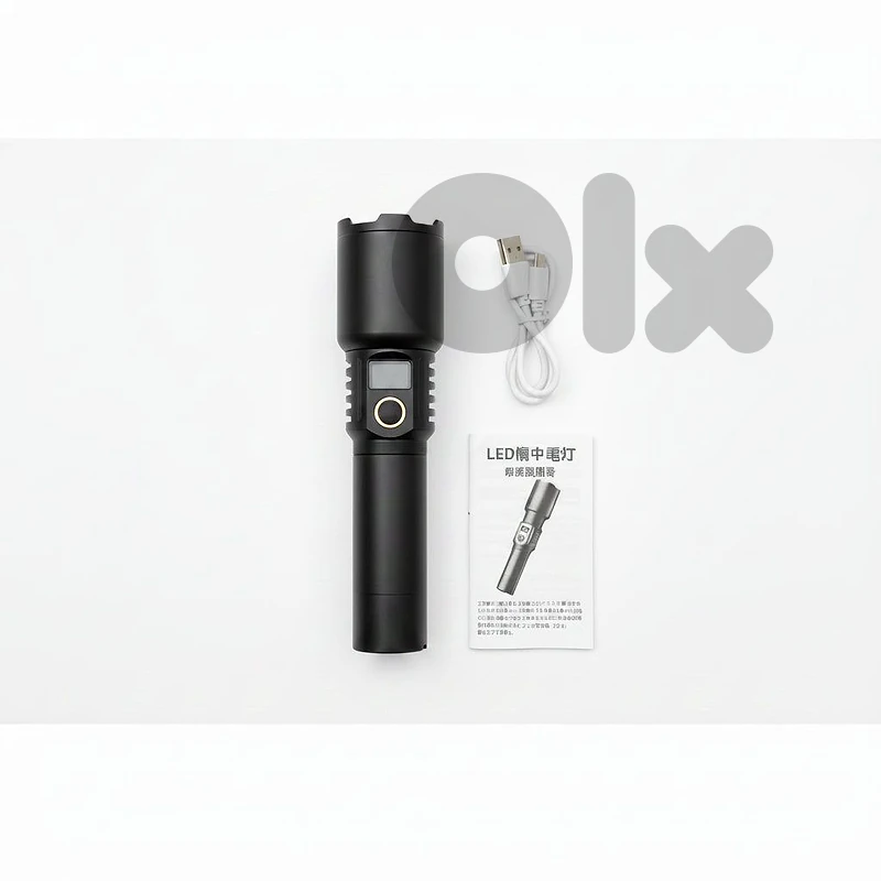 Multifunctional LED Flashlight – 5000mAh PowerBank, Telescopic Zoom