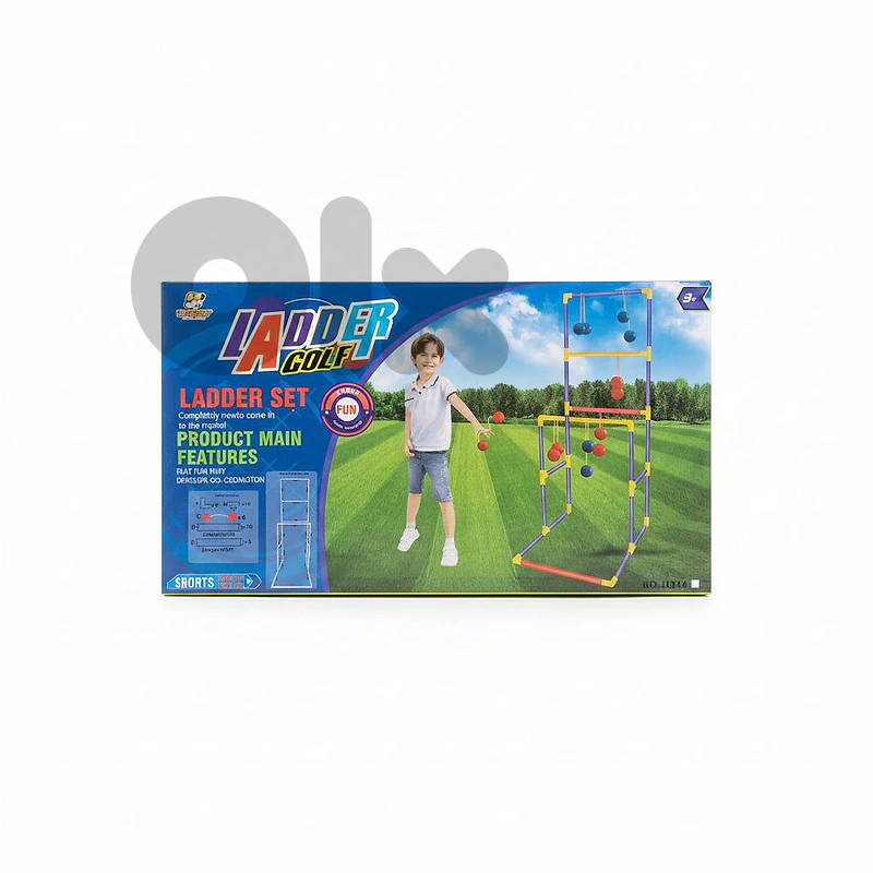 Outdoor Ladder Golf Set. Portable Tailgate Lawn Game with 6Bola Target