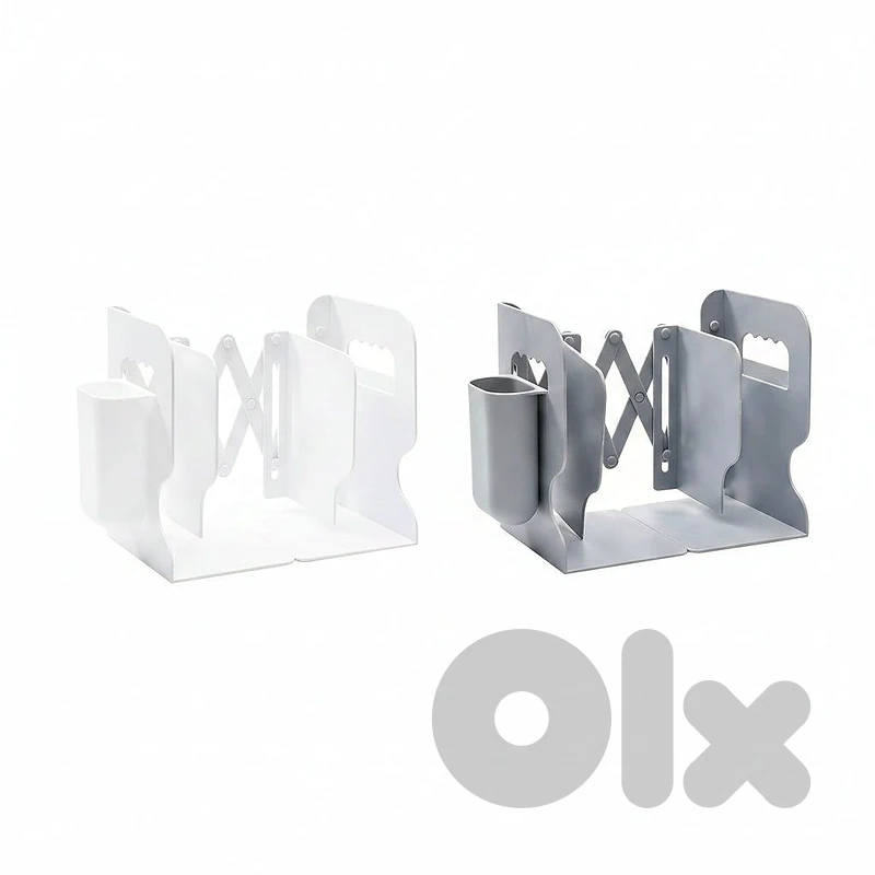 Adjustable Bookend with Pen HolderOrganizer and Flexible Book Stand