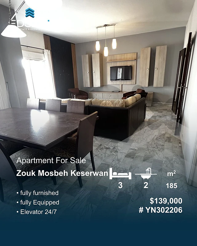 Apartment For Sale | Zouk Mosbeh Keserwan

Ref: #YN302206
