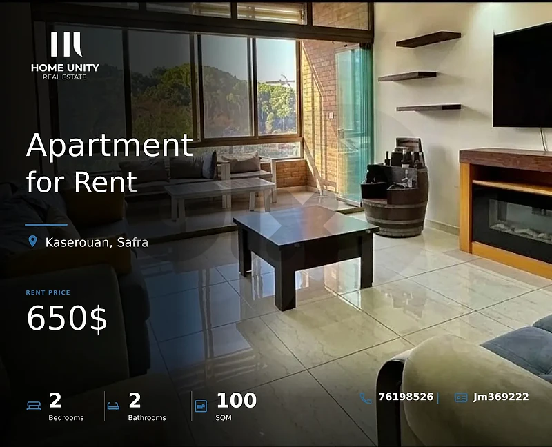 2-bedrooms furnished Apartment for Rent in Safra , Kaserouan