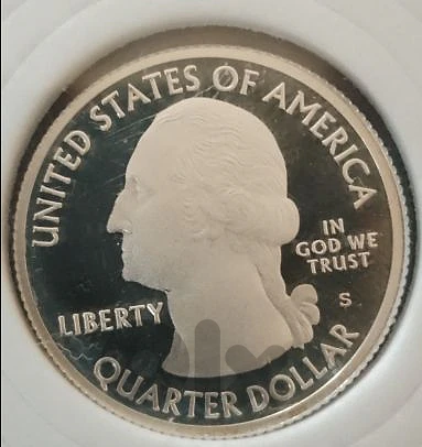 blue bridge silver proof coin