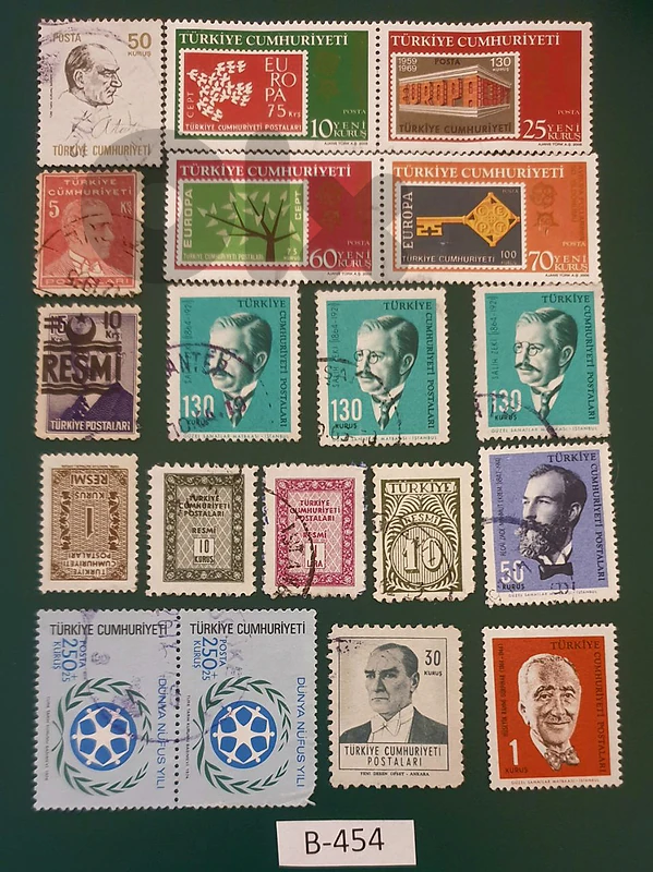Turkey 1935-1960's 19 stamps Lot # B-454