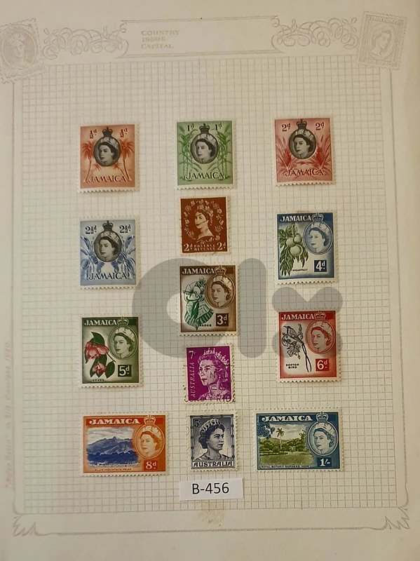 Queen Elizabeth II Rare 1940"s 13 stamp Lot# B-456