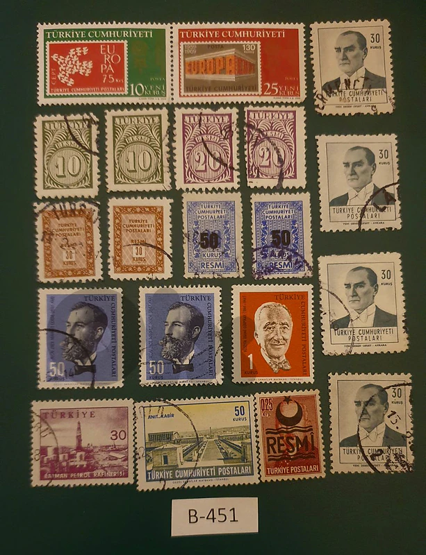 Turkey 1960's official 20 stamps Lot B-451