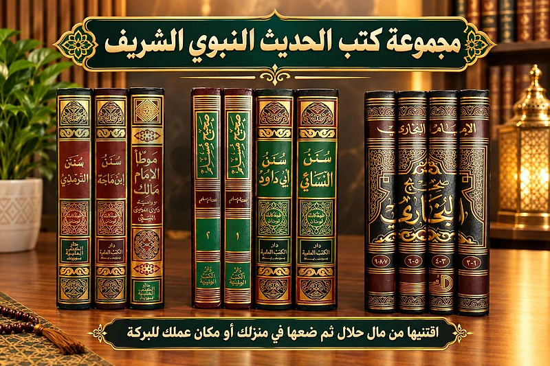 مجموعة من كتب الحديث النبوي الشريف - جميعها مجلدة تجليد فني