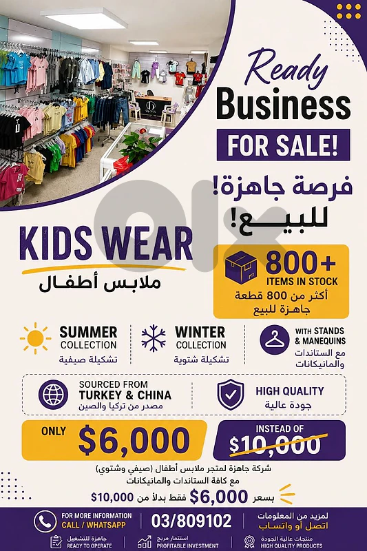 kidswear Business for sale