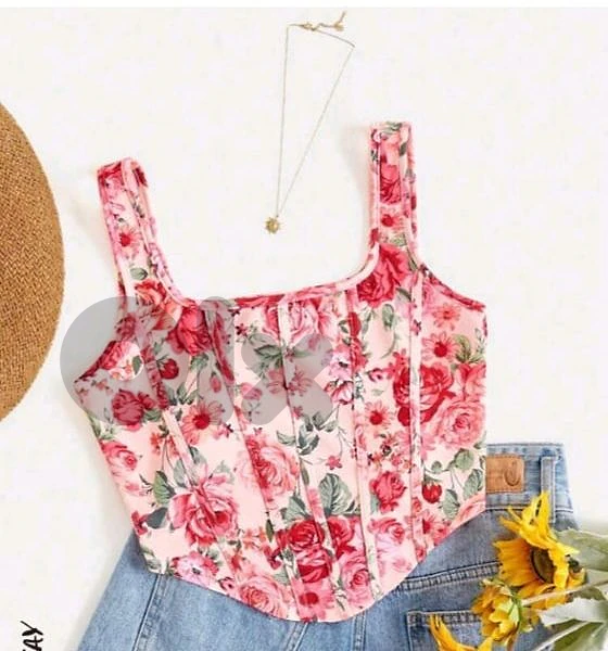 Floral Print Vacation Tank Top