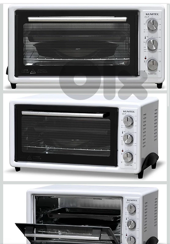 Kumtel LX-3525 White 40-Liter Turbo Electric Mini Oven.
