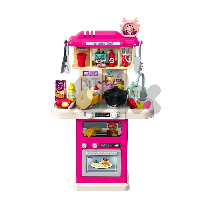 Home Modern Kitchen Playset for Kids Pretend Play 75cm -طقم مطبخ منزلي