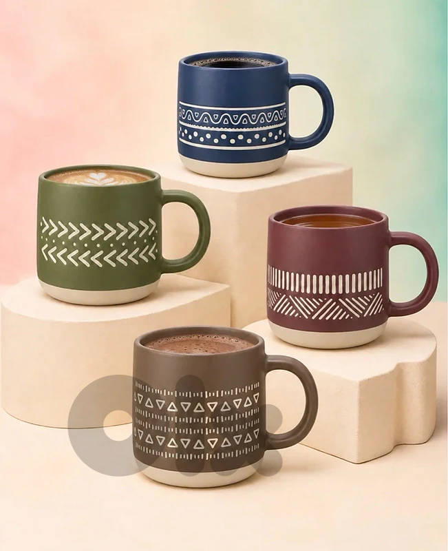 Mugs Ceramic Set of 4