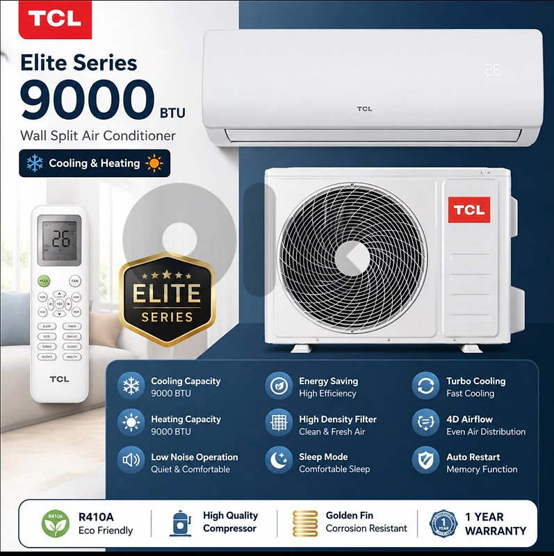 ac tcl 9000btu inverter 280$