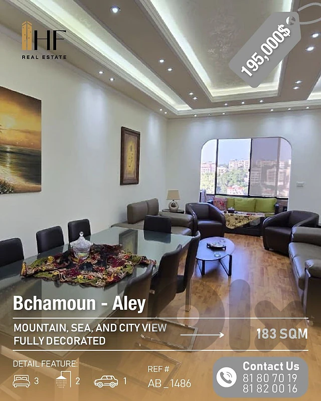 Apartment for sale in bchamoun _ شقة للبيع في بشامون