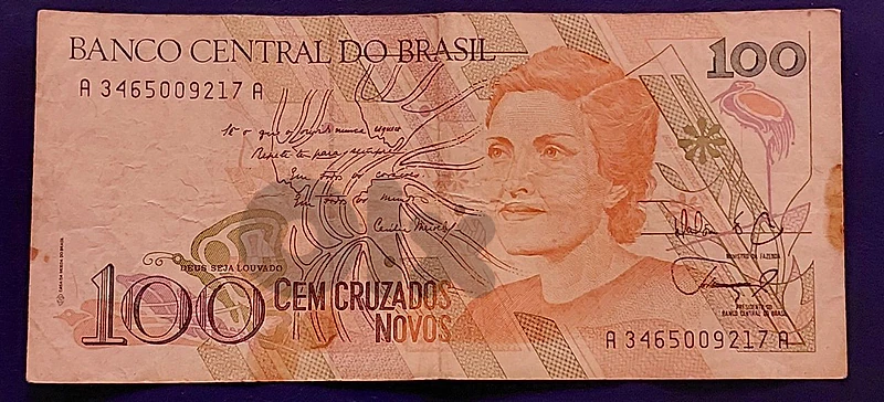 Brasil 100 Cruzados 1990 P-228