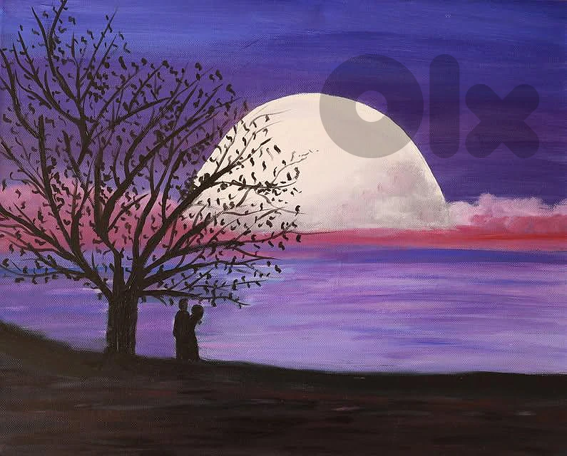 acrylic paysage painting 40x50cm