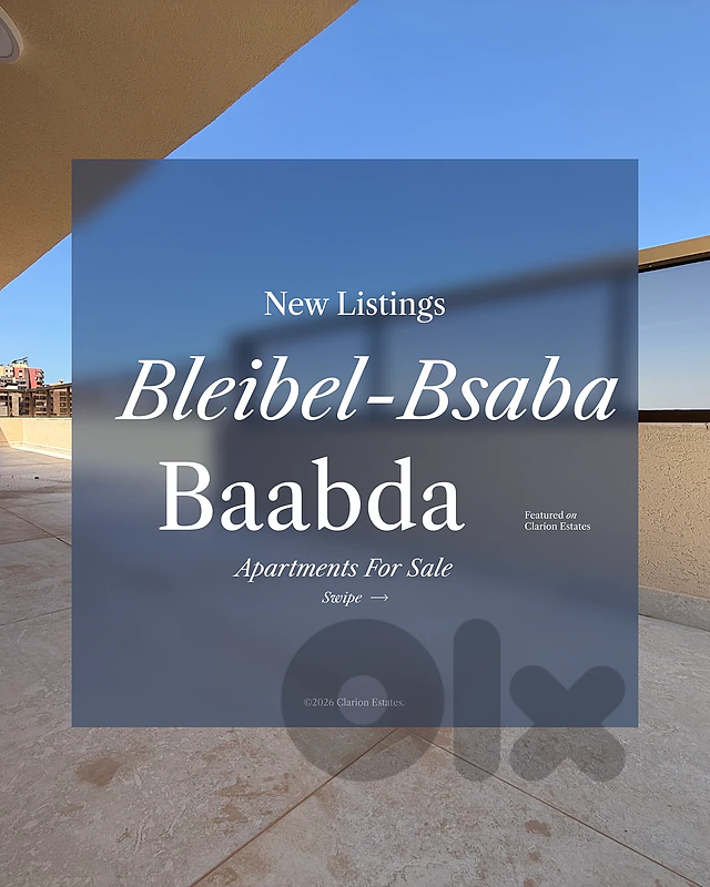 Apartments at blaybel-Bsaba شقق للبيع في بليبل- بسابا بالتقسيط