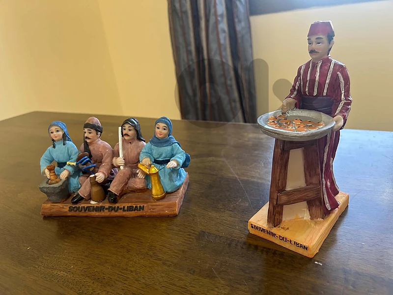 Vintage ceramique Lebanese folk art figurines - Souvenir of Lebanon