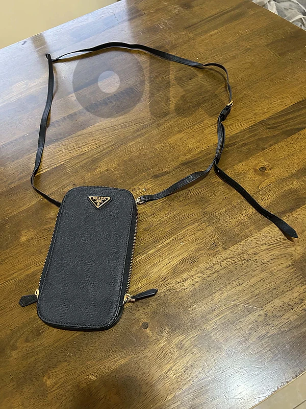 Fake Prada small crossbody shoulder bag - Black
