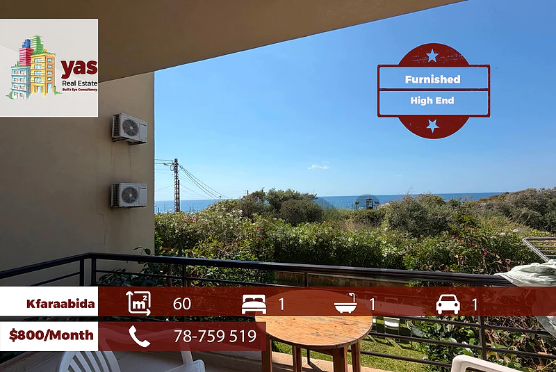 Kfaraabida 60m2 | Furnished | Sea View | Prime Location | MCH