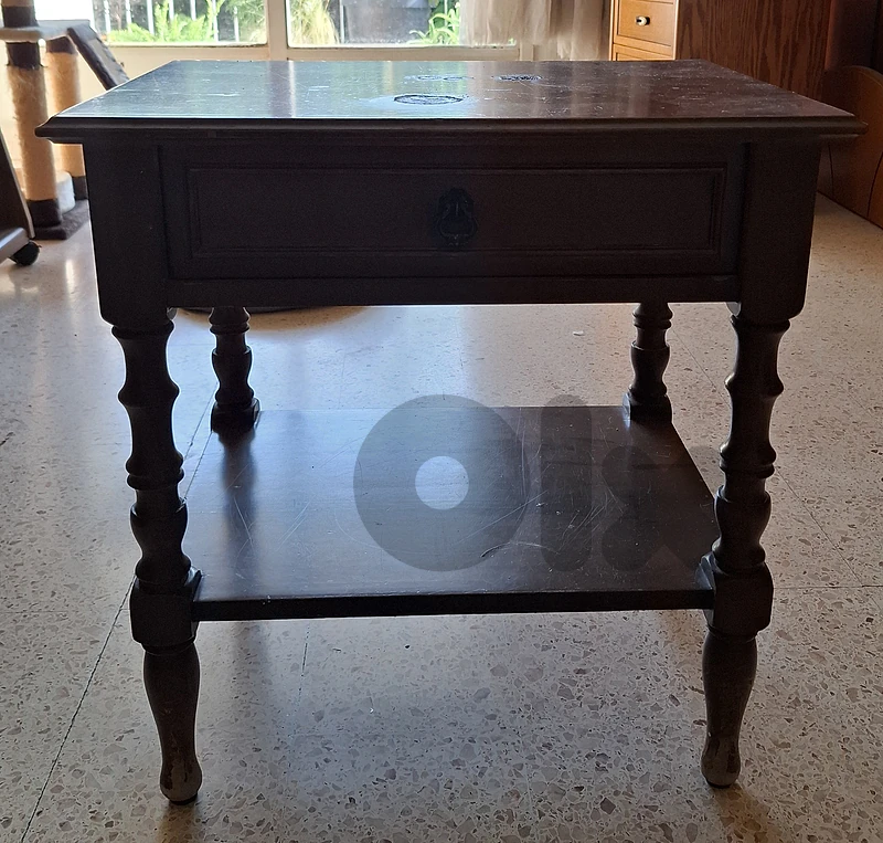 vintage wooden side table