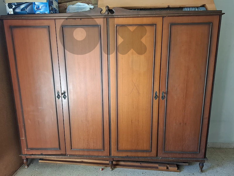 classical wooden wardrobe