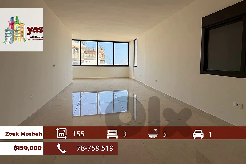 Zouk Mosbeh 155m2 | New | Many Floors Available | Calm Street | EH