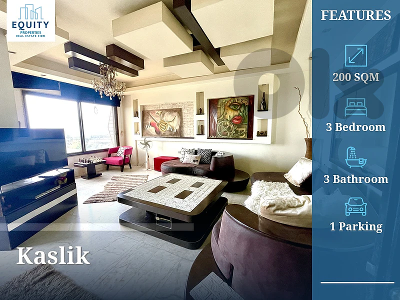 Furnished 200 SQM Apartment For Rent In Kaslik #RK28958