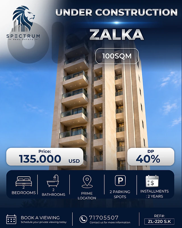 UNDER CONSTRUCTION | ZALKA PRIME | 2 YEARS P.F, (ZL-220) S.K