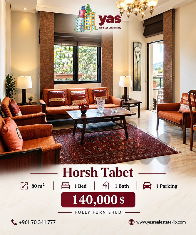 Horsh tabet 80m2 | Fully Furnished | Mint Condition | JM |