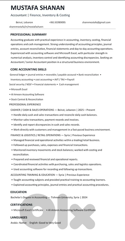 junior accountant