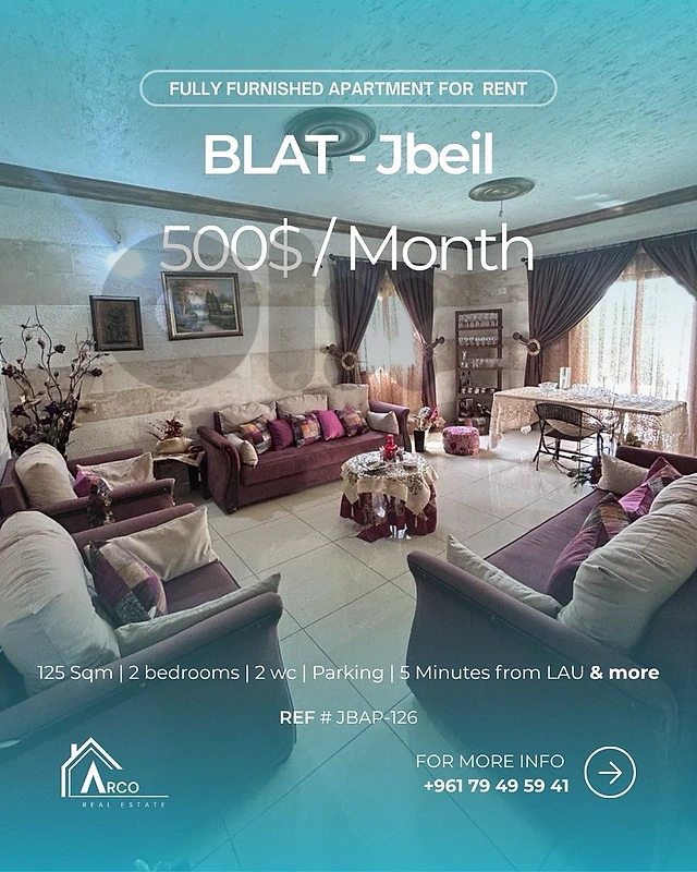 Fully Furnished Apartment For Rent -Blat Near Lau (JbAp126)